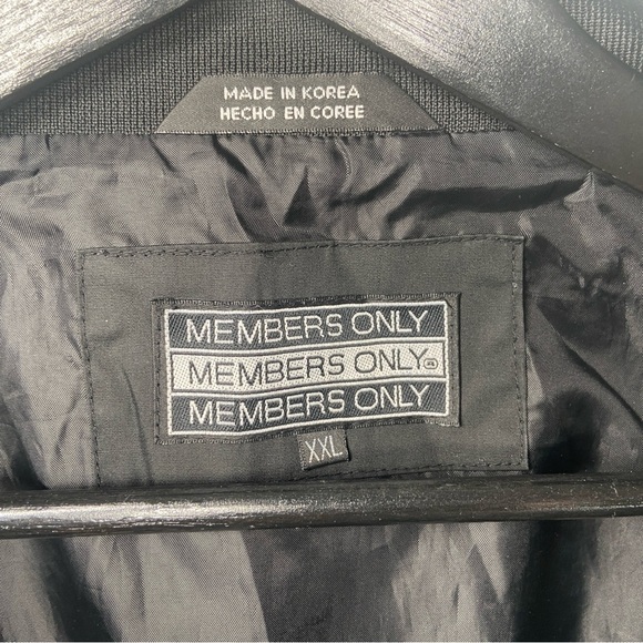 Vintage Members Only Racer Jacket Mens XXL Black Lightweight Zip Up Bomber Coat - Picture 7 of 16